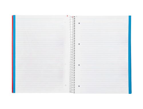 Caderno espiral liderpapel jolly micro din a4 multidisciplina 140 f 75gr 28f 5mm 112f pautadas 5 bandas de cores cores s , Liderpapel , 9984 , 8423473099845